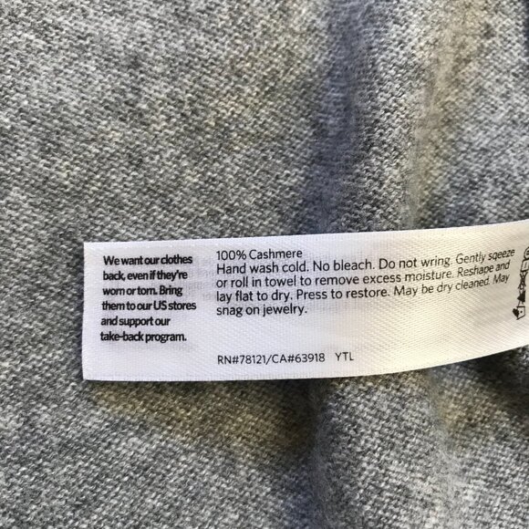 Eileen Fisher Cashmere Cardigan Sweater Womens XXS Gray Open Front Pockets Knit - Picture 6 of 12